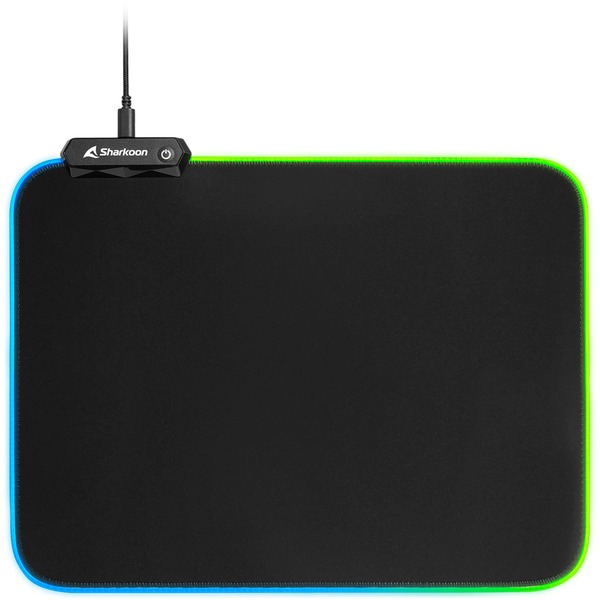 Geelachtig Stapel Onregelmatigheden Sharkoon 1337 RGB V2 Gaming Mat 360 muismat Zwart, RGB leds