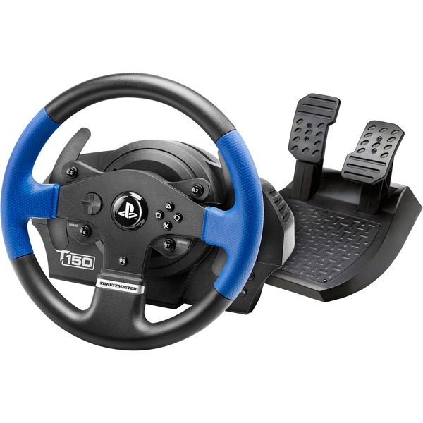 Kalmte Punt Kwaadaardig Thrustmaster T150 RS Force Feedback gaming stuur Zwart/blauw, Pc, PlayStation 3, PlayStation 4, PlayStation 5 Kalmte Punt Kwaadaardig Thrustmaster T150 RS Force Feedback gaming stuur Zwart/blauw, Pc, PlayStation 3, PlayStation 4, PlayStation 5