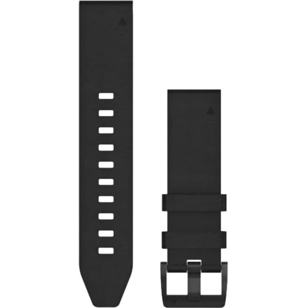 QuickFit 22 horlogebandje - Zwart leer