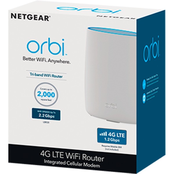 NETGEAR Orbi 4G LTE Triband WiFi Router AC2200 Wit, nanoSIM Mifi