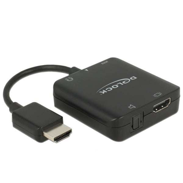 HDMI Extractor 4K 60 Hz compact adapter Zwart