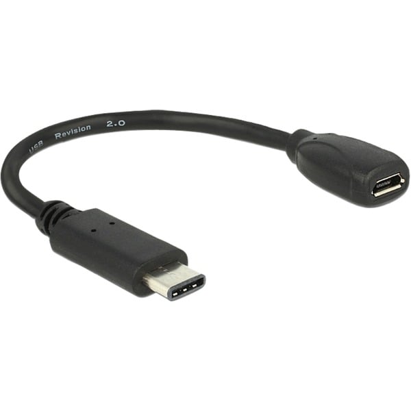 parallel koppeling Meer DeLOCK USB 2.0 adapterkabel, USB-C > USB Micro-B Zwart
