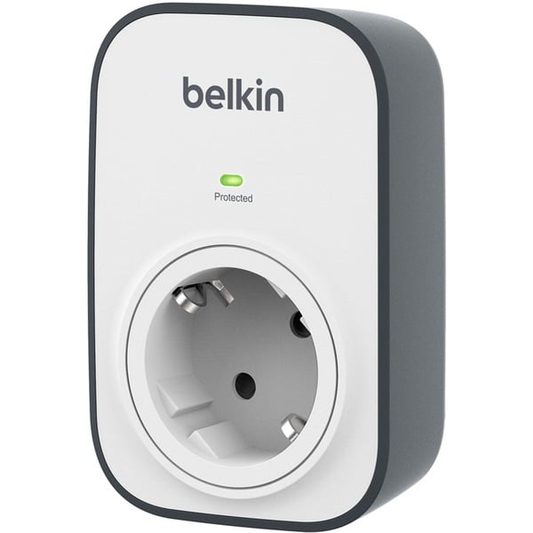 Omgeving test Implementeren Belkin BSV102 SurgeCube-spanningsbeveiliger met 1 stopcontact stekkerdoos  Grijs/wit