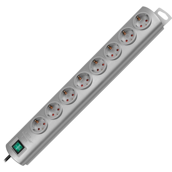 Brennenstuhl Primera-Line Stekkerdoos 8x Zilver, 1153390128, 8 stekkers