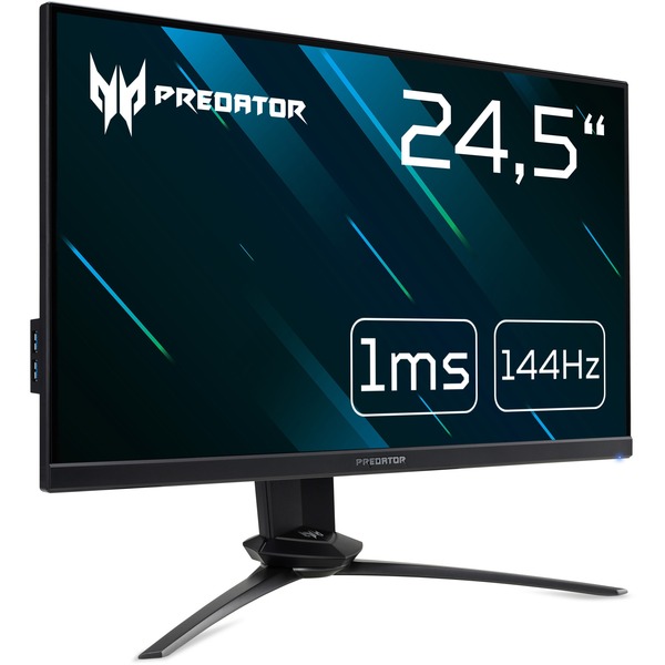 Acer Predator XB253QGP 24.5" Gaming Monitor Zwart, 2x HDMI, DisplayPort, 5x USB-A 3.2 (5 Gbit/s), 144 Hz