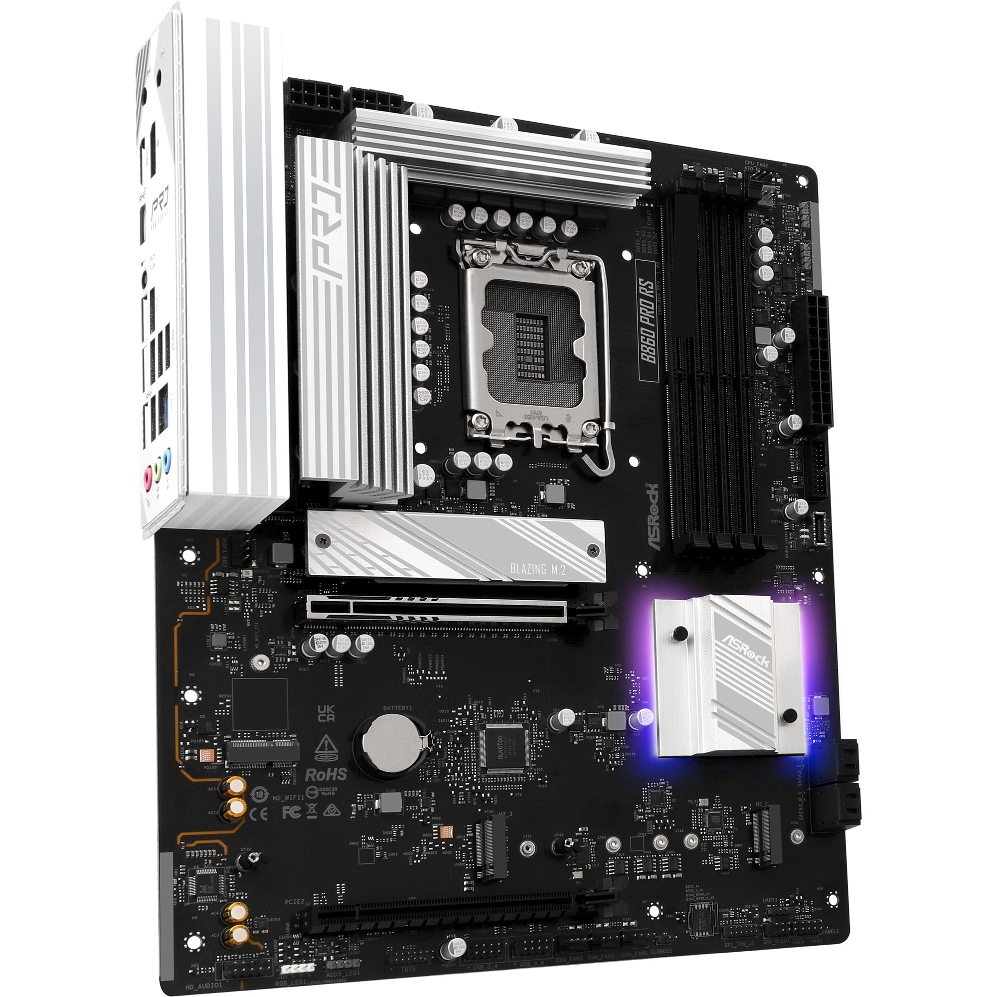 ASRock B860 Pro RS socket 1851 moederbord RAID, 2.5 Gb-LAN, Sound, ATX