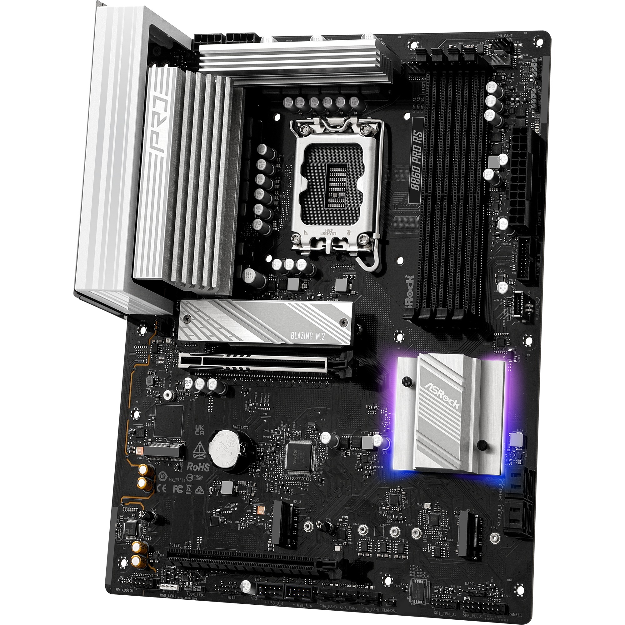 ASRock B860 Pro RS socket 1851 moederbord RAID, 2.5 Gb-LAN, Sound, ATX