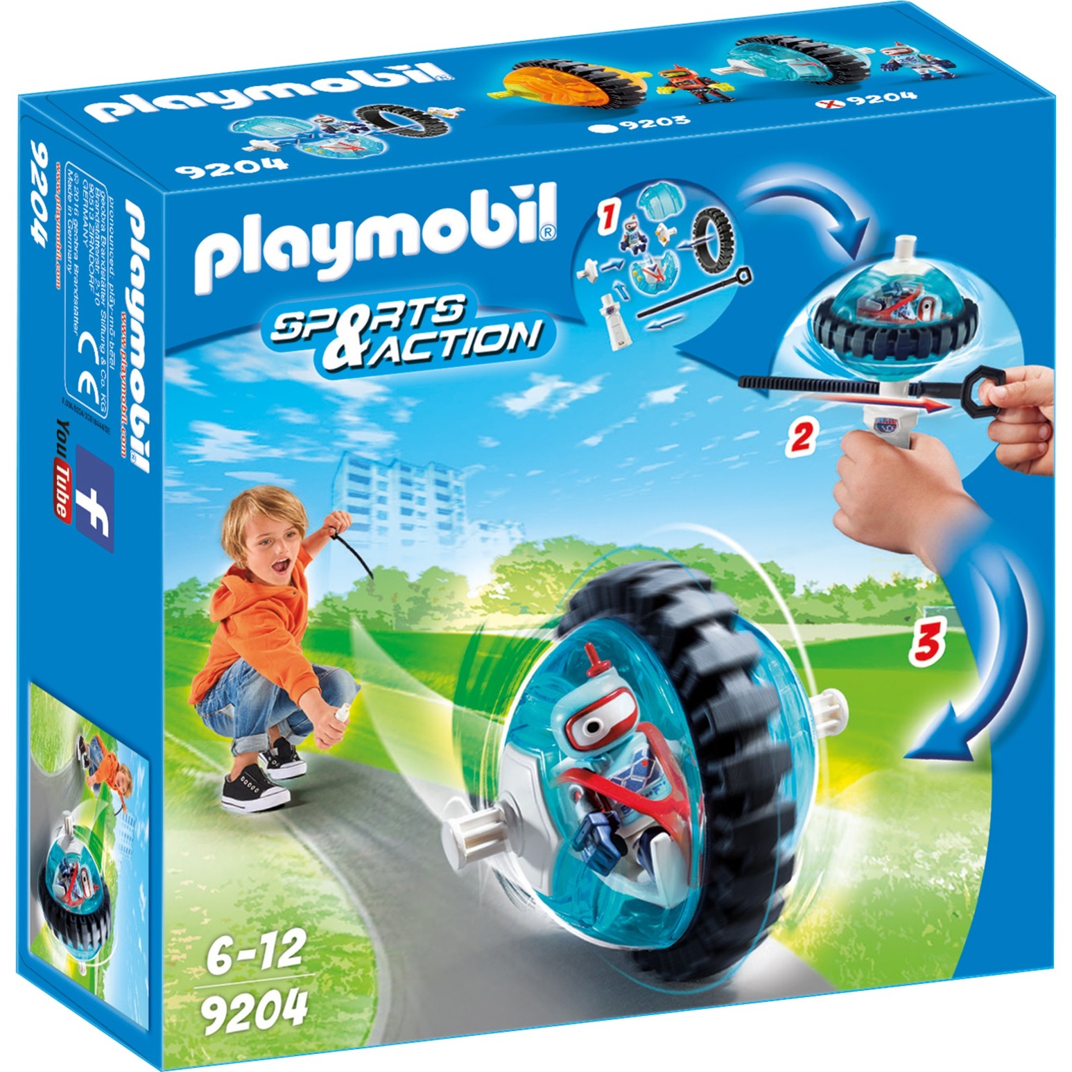 PLAYMOBIL Sports & Action - Monobike blauw 9204 PLAYMOBIL Sports & Action - Monobike blauw 9204