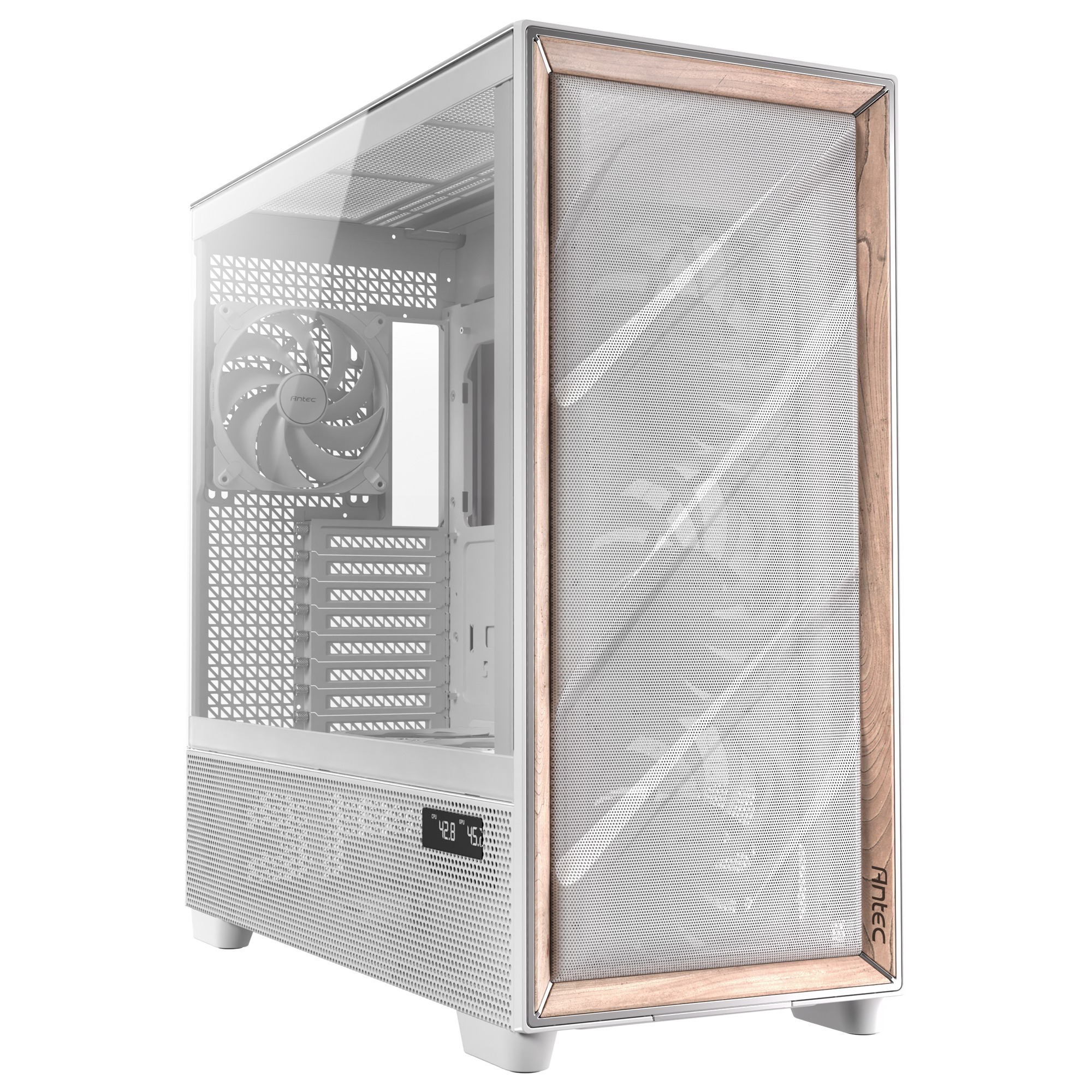Antec FLUX Pro big tower behuizing Wit | 2x USB-A | 1x USB-C | Tempered Glass