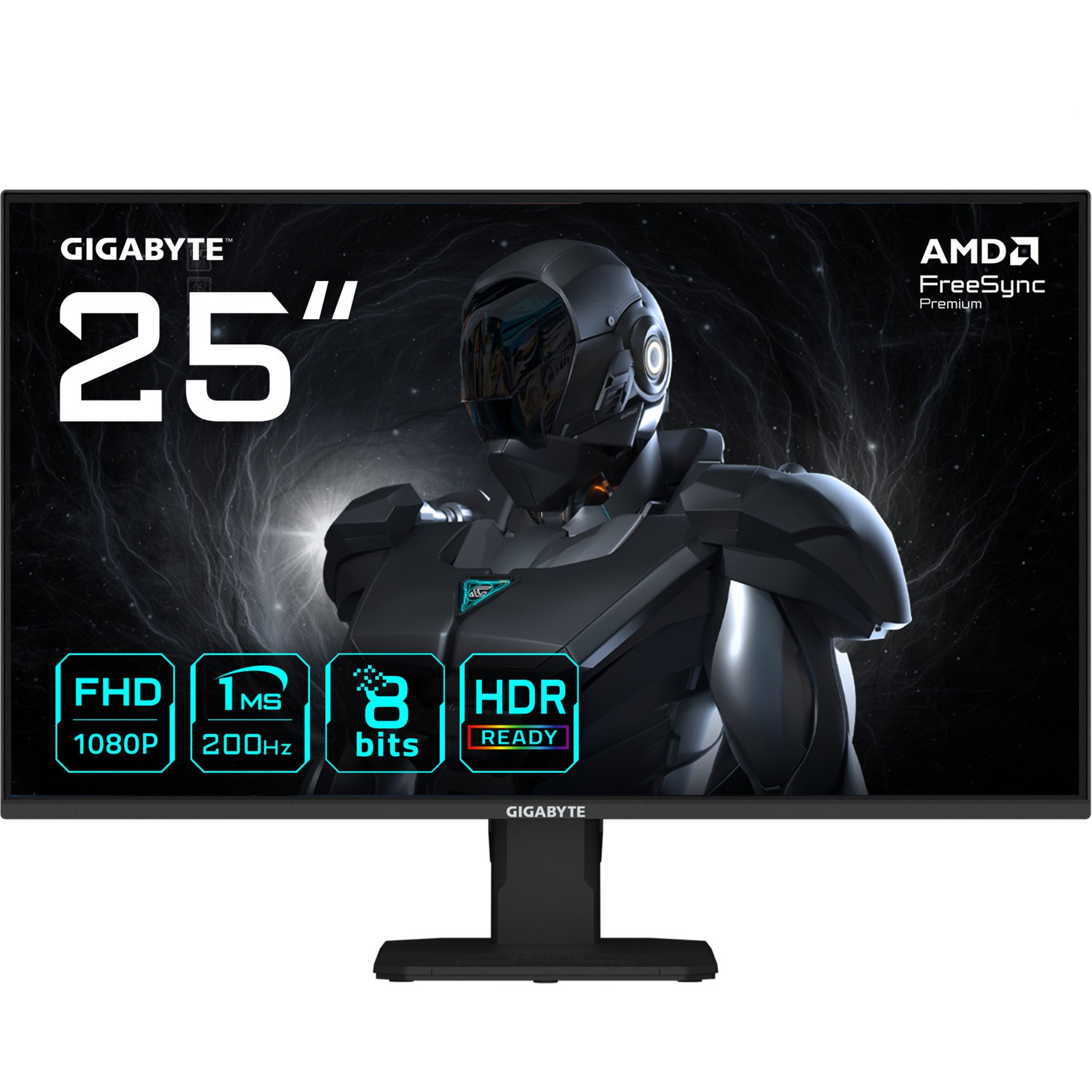 GIGABYTE GS25F2 24.5" gaming monitor Zwart, 2x HDMI, DisplayPort, 200 Hz