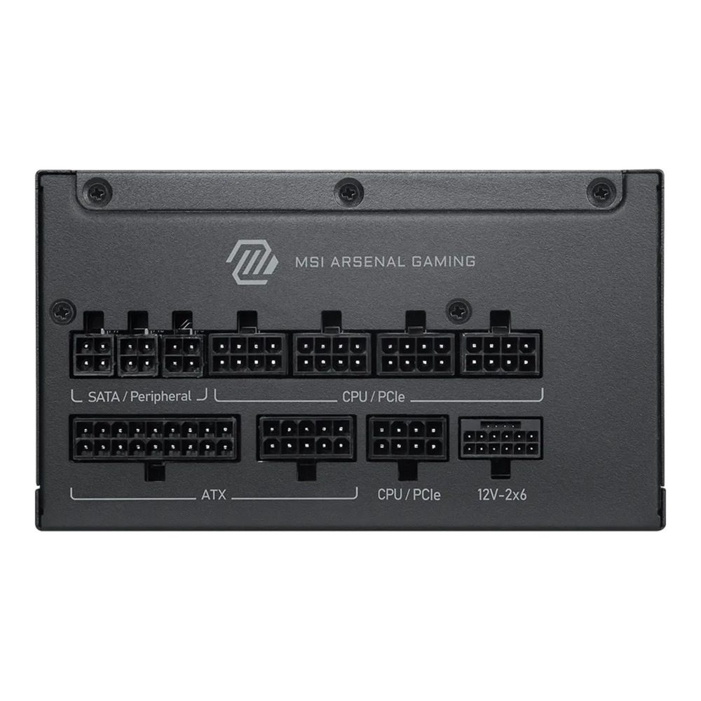 MSI MAG A1200PLS PCIE5 modulaire 1200 watt voeding Zwart, 1x 12V-2x6, 4x PCIe, 1x 12V-2x6, 4x PCIe