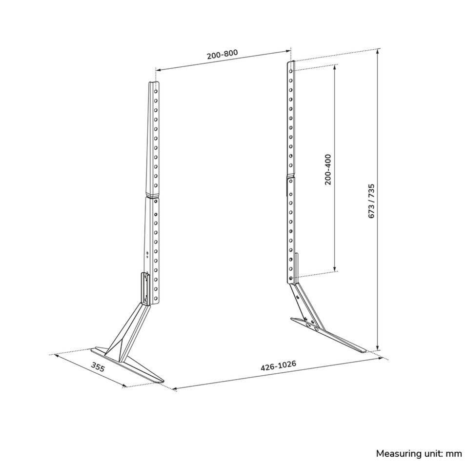Neomounts DS45-430BL19 bevestiging Zwart