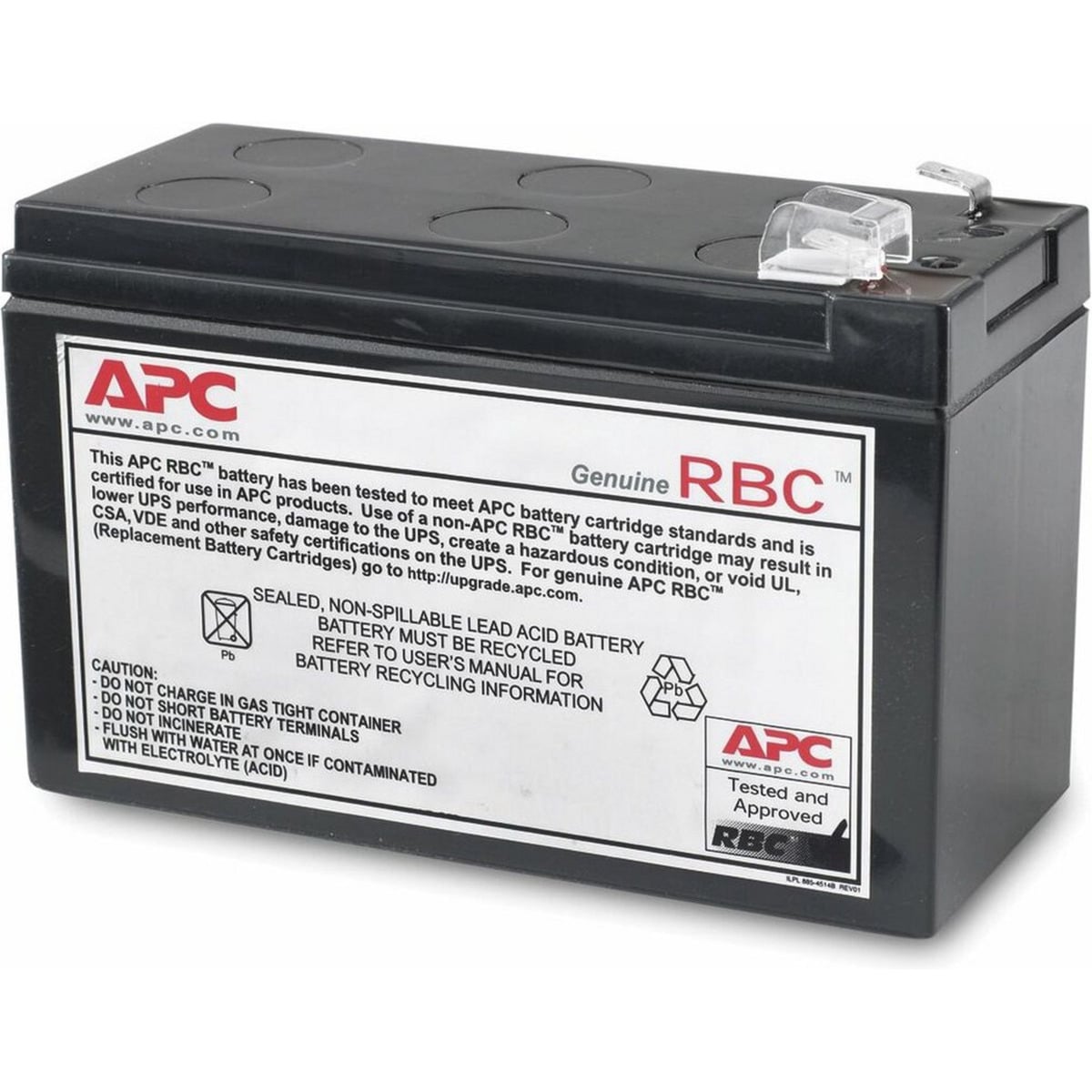 APC Batterij Vervangings Cartridge #114 oplaadbare batterij 12 V, 4300 mAh, APCRBC114