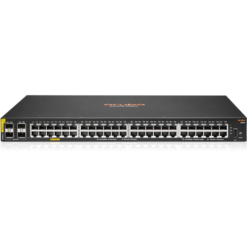Hewlett Packard Enterprise Aruba CX 6000 48G CL4 PoE 4SFP switch 370 Watt PoE