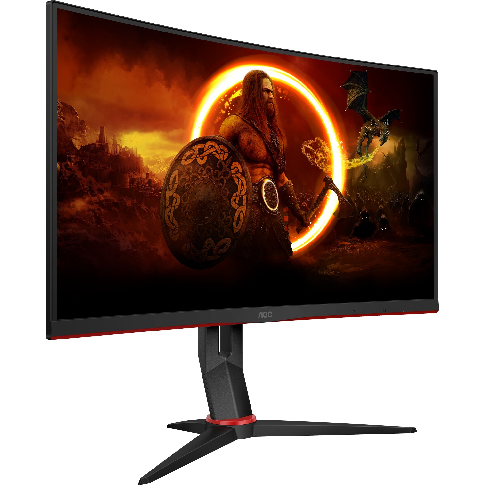 AOC C27G2Z3/BK 27" Curved gaming monitor Zwart/rood, 280 Hz (OC), HDMI, DisplayPort