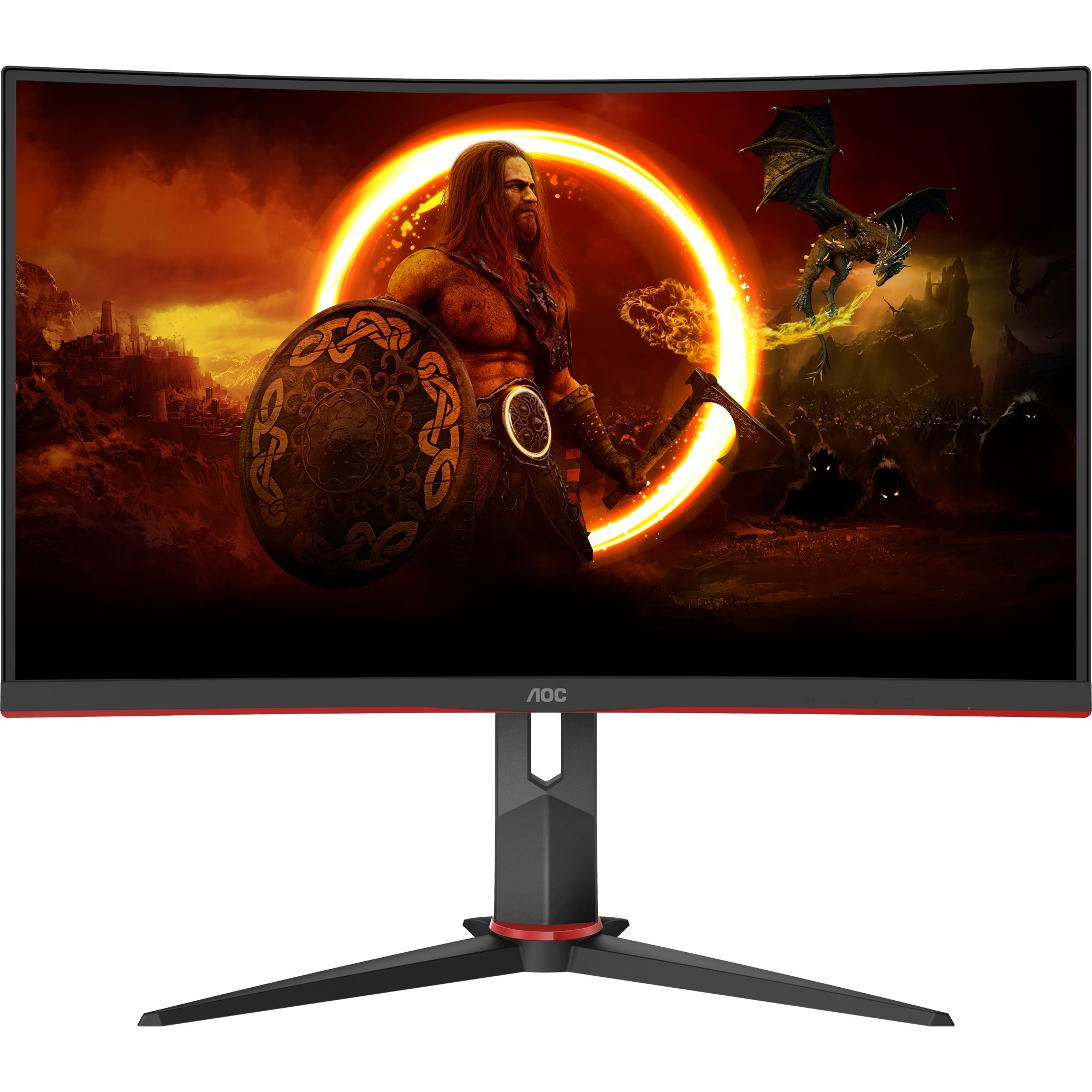 AOC C27G2Z3/BK 27" Curved gaming monitor Zwart/rood, 280 Hz (OC), HDMI, DisplayPort