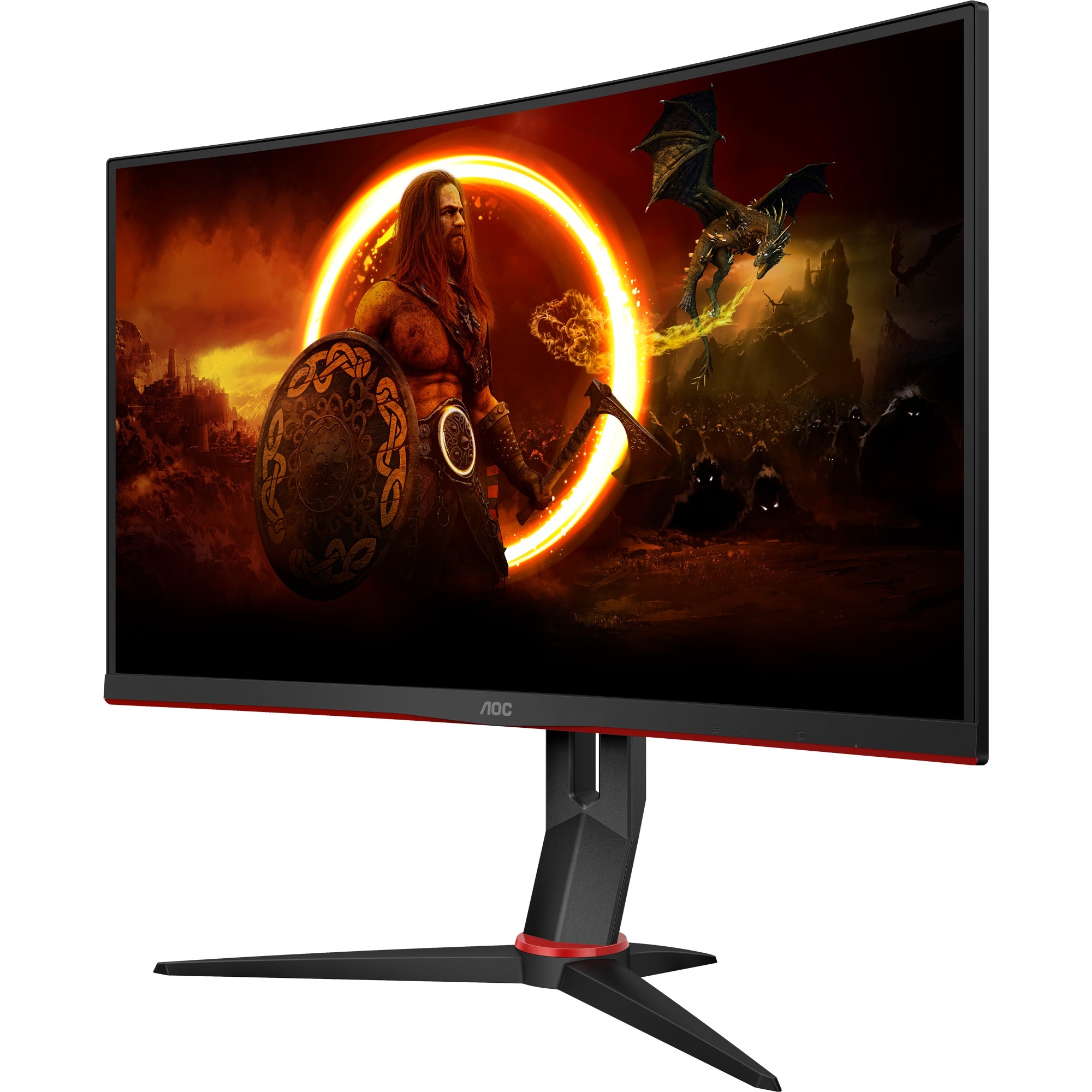 AOC C27G2Z3/BK 27" Curved gaming monitor Zwart/rood, 280 Hz (OC), HDMI, DisplayPort