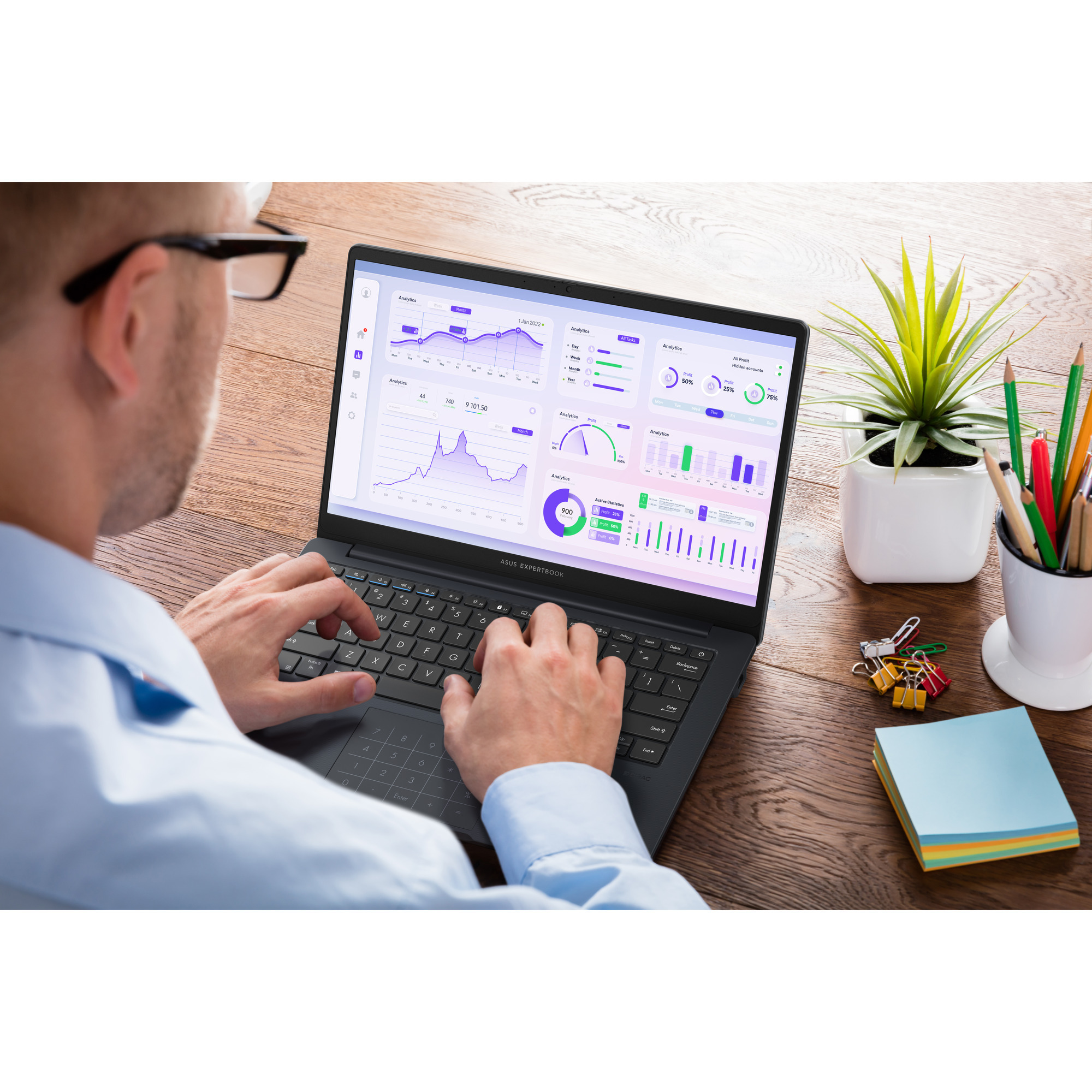 ASUS ExpertBook B1 B1403CVA-S63661XA 14"  Copilot+ laptop Grijs | Core i5-13420H | UHD Graphics | 8 GB | 256 GB SSD