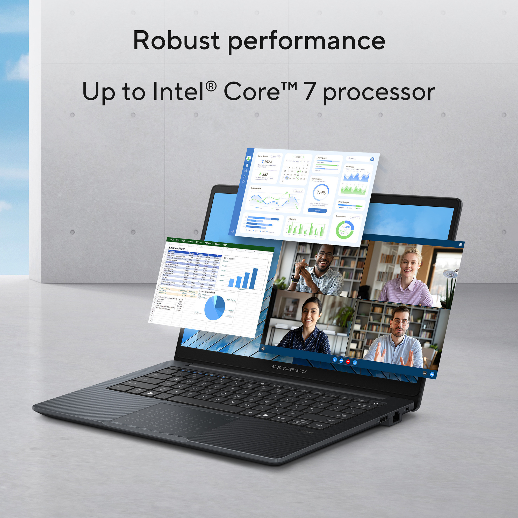 ASUS ExpertBook B1 B1403CVA-S63661XA 14"  Copilot+ laptop Grijs | Core i5-13420H | UHD Graphics | 8 GB | 256 GB SSD