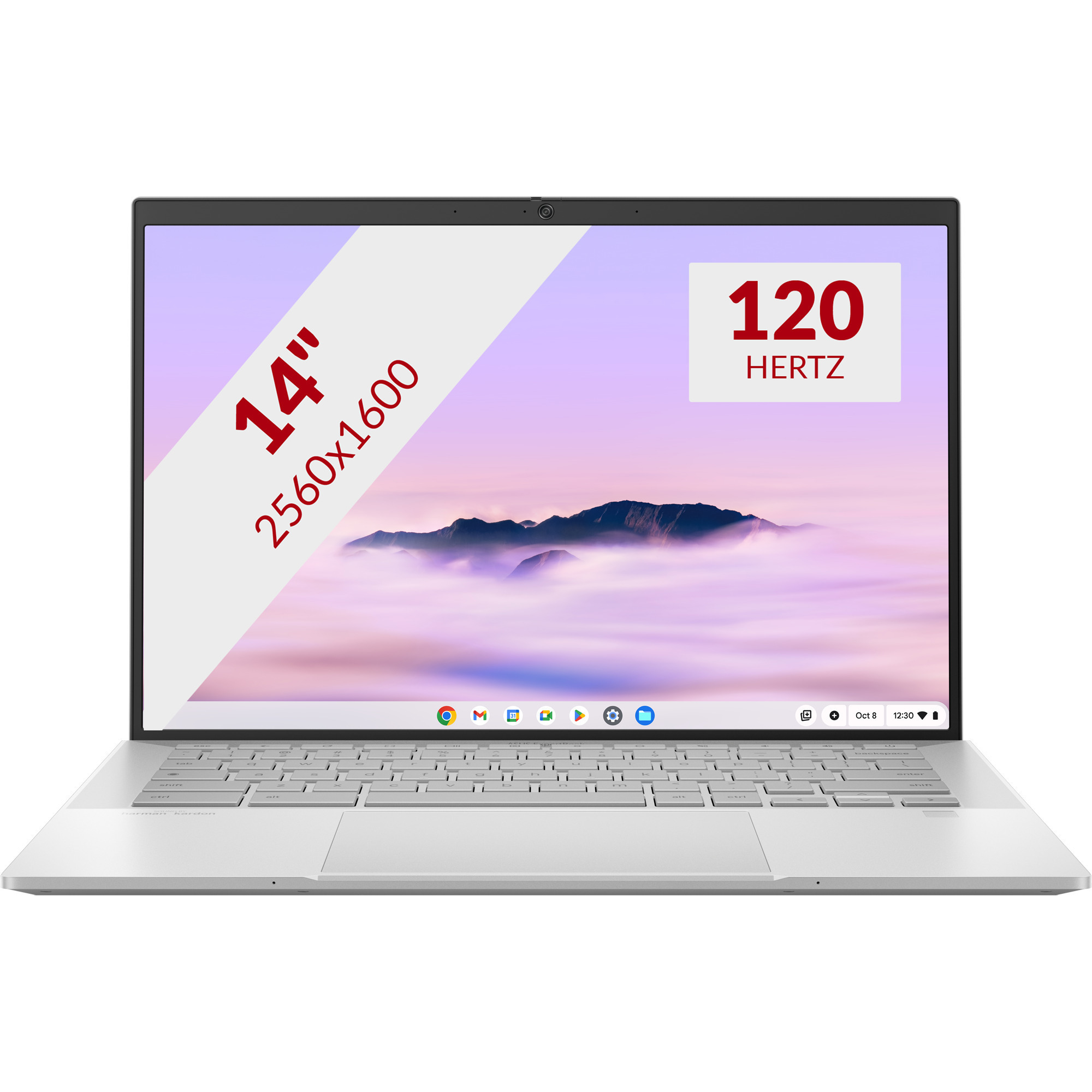 ASUS ExpertBook CX54 Chromebook Plus Enterprise CB5403CMA-QM0260 14"  laptop Zilver | Core Ultra 5 115U | Intel Graphics | 16 GB | 128 GB SSD | Touch