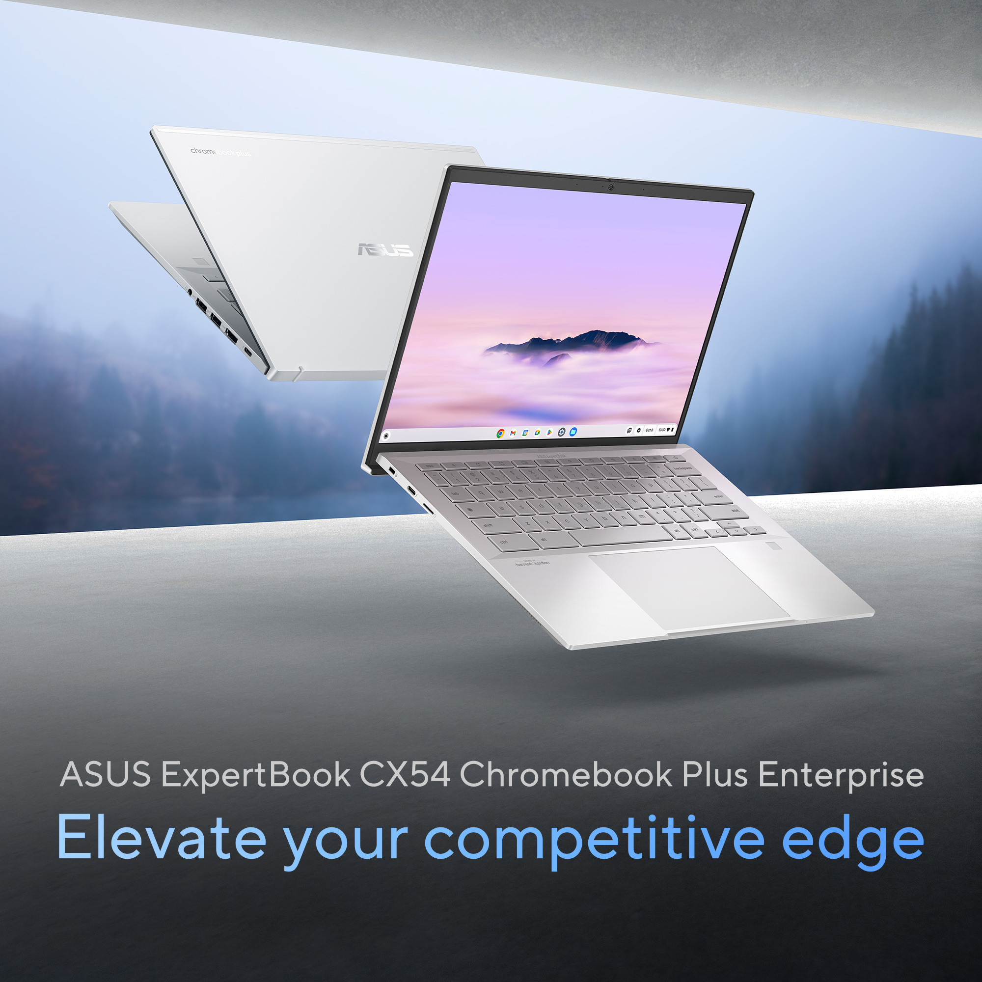 ASUS ExpertBook CX54 Chromebook Plus Enterprise CB5403CMA-QM0260 14"  laptop Zilver | Core Ultra 5 115U | Intel Graphics | 16 GB | 128 GB SSD | Touch