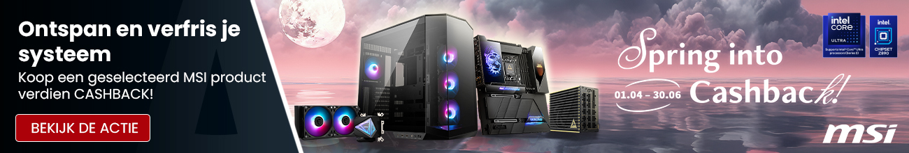 MSI actie: Spring into Cashback - PRoductbanner