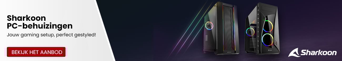 Listingbanner - Sharkoon behuizingen