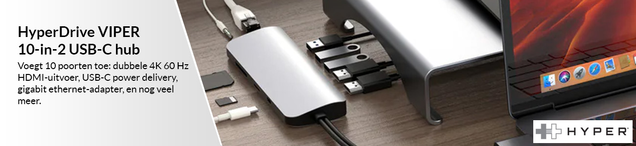 Hyper HyperDrive VIPER 10-in-2 USB-C Hub dockingstation
