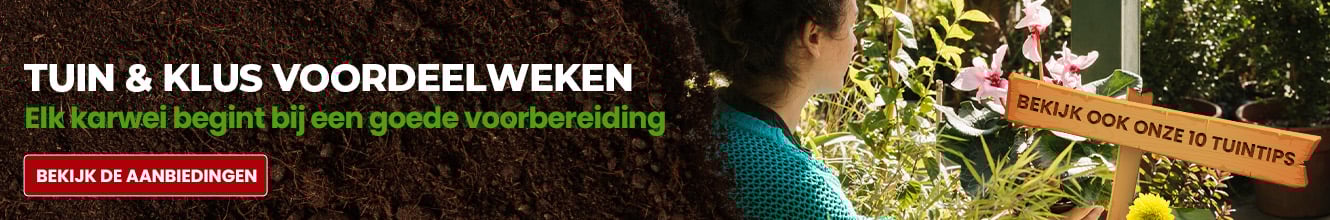 PRoductbanner - Tuin-Klussen  voordeel