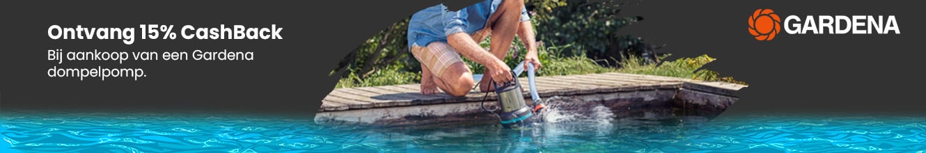 Gardena actie: 15% cashback op dompelpompen