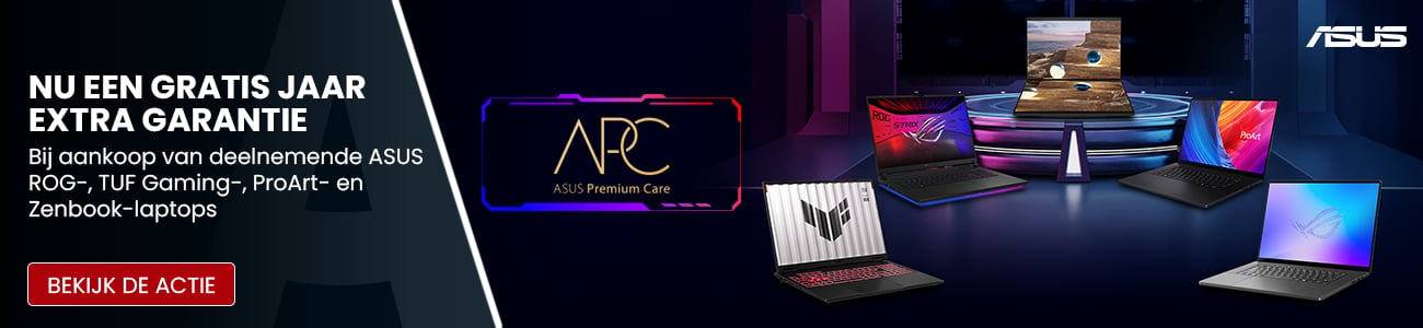 Registreer jouw nieuwe ASUS laptop en ontvang 1 jaar extra garantie gratis