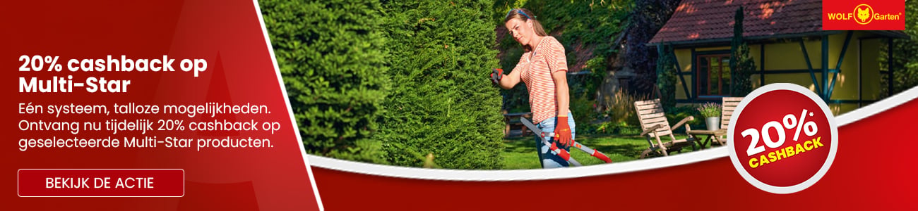 Wolf-Garten actie: 20% cashback op snoeigereedschap