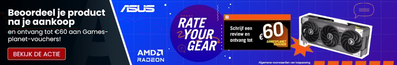 ASUS Rate Your Gear - Beoordeel je product en ontvang tot €60 aan Gamesplanet-vouchers!