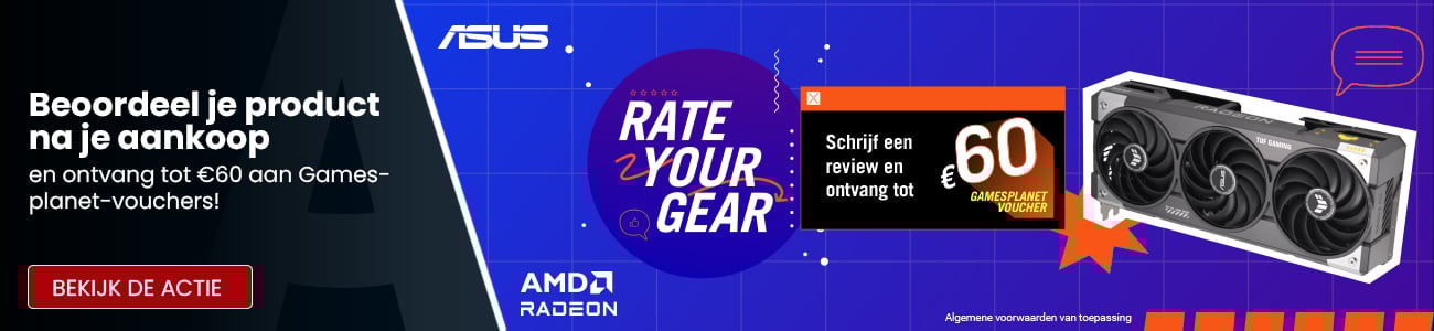 ASUS Rate Your Gear - Beoordeel je product en ontvang tot €60 aan Gamesplanet-vouchers!