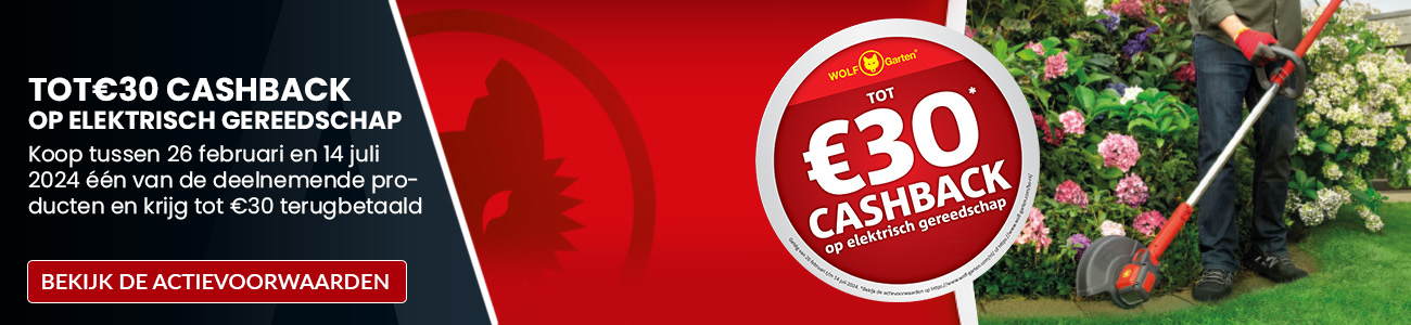 Listingbanner - WolfGarten tot 30 euro cashback