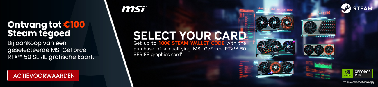 Ontvang tot €100 Steam tegoed