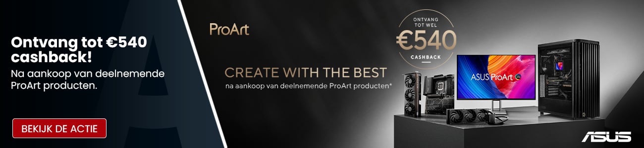 ASUS - Ontvang tot €540 cashback na aankoop van deelnemende ProArt producten