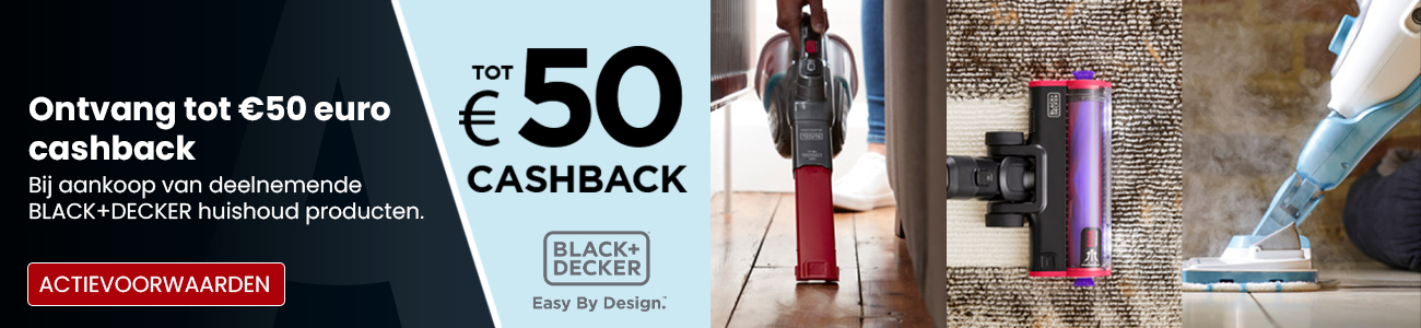 Black+Decker tot 50 euro cashback