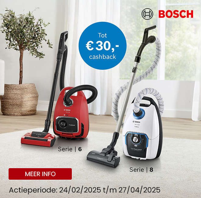 Nu tot € 30,-  euro cashback