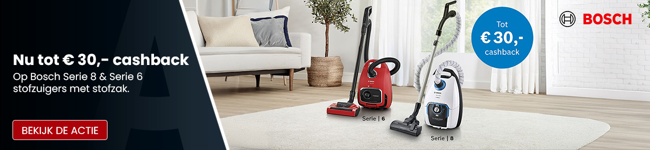Nu tot € 30,-  euro cashback