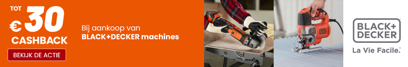 BLACK + DECKER ontvang tot €30,- cashback!