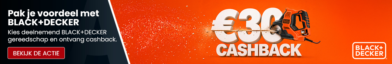 BLACK+DECKER tot €30,- euro cashback! - Productbanner