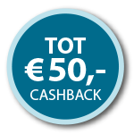 Ontvang  tot 50 euro cashback