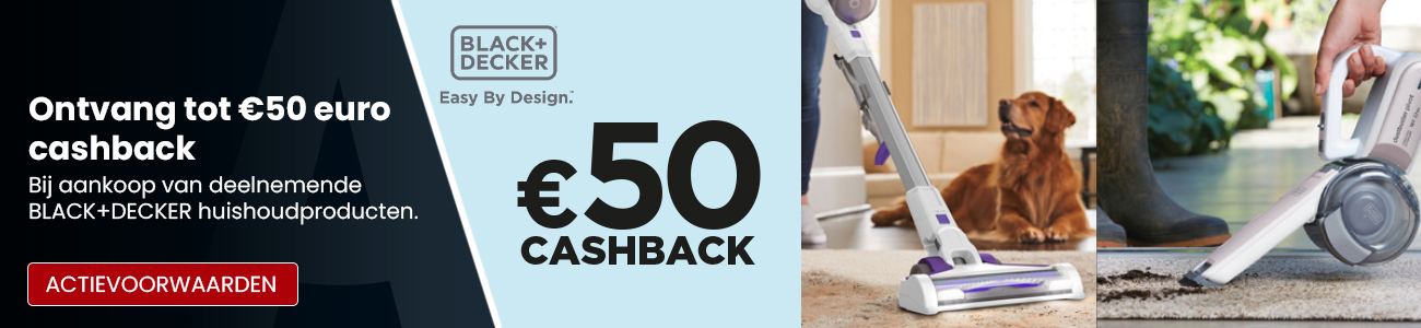Black+Decker tot 50 euro cashback huishoudproducten