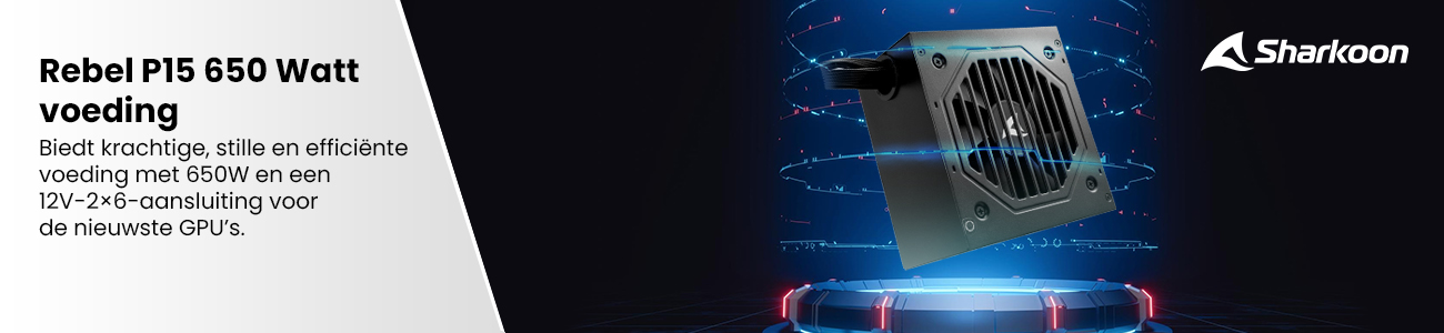 Sharkoon Rebel P15 650 Watt voeding