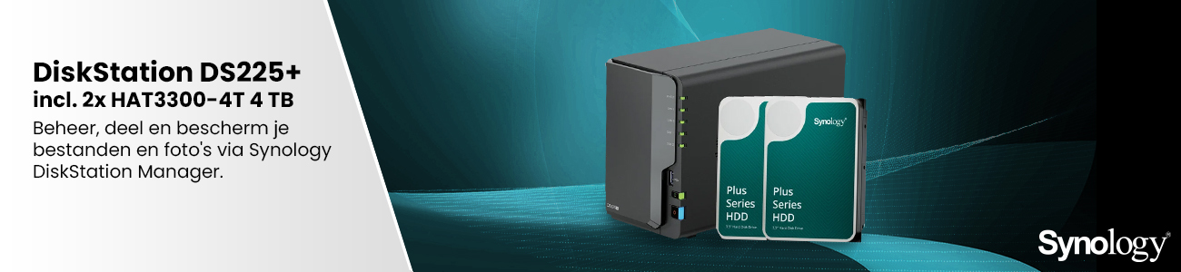 Synology DiskStation DS225+ incl. 2x HAT3300-4T 4 TB nas