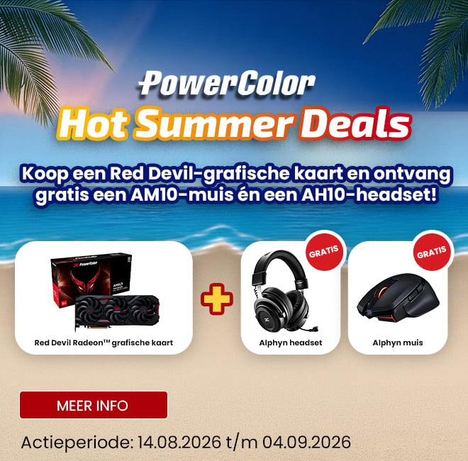 Koop een PowerColor Red Devil-grafische kaart en ontvang gratis een AM10-muis én een AH10-headset!