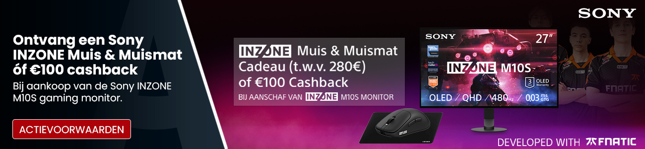 Ontvang een Sony INZONE Muis & Muismat of cashback