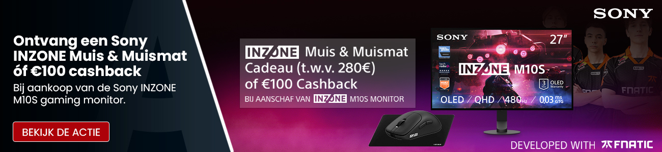 0ntvang een Sony INZONE Muis & Muismat of cashback