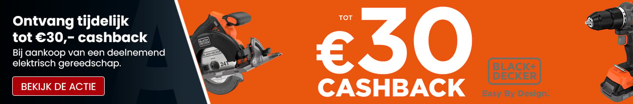 BLACK+DECKER - Ontvang tijdelijk  tot €30,- cashback